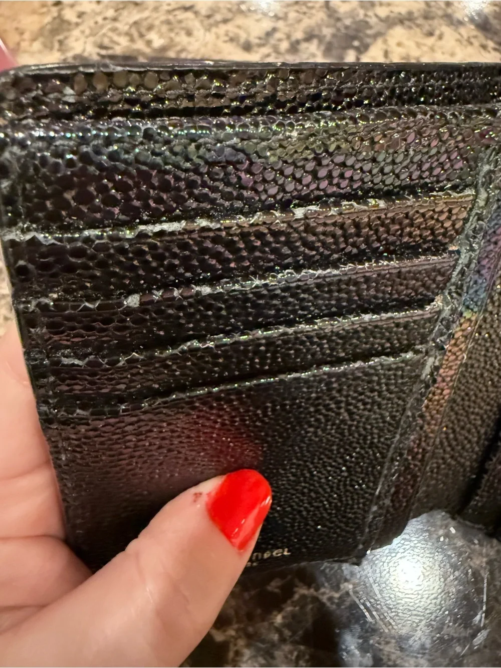 ❌SOLD❌🌟 Rare Henri Bendel Petrol Oil Slick Iridescent Trifold Wallet 🌟 - Picture 16 of 16